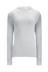 RIBBED HIGH-NECK SWEATER