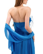 ROMANTIC PLEATED FLORAL GOWN