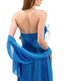 ROMANTIC PLEATED FLORAL GOWN
