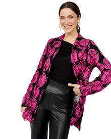 ROSE PRINT LONG JACKET
