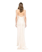 RUCHED MAXI DRESS WITH CRYSTAL BOW - Nakhle.Ets - Dresses