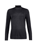 RUFFLE MOCK - NECK KNIT 