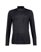 RUFFLE MOCK - NECK KNIT 