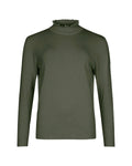 RUFFLE MOCK - NECK KNIT 