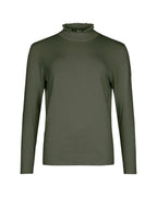 RUFFLE MOCK - NECK KNIT 