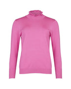 RUFFLE MOCK - NECK KNIT