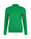 RUFFLE MOCK - NECK KNIT