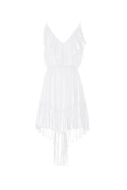 RUFFLED ASYMMETRIC CHIFFON DRESS - Nakhle.Ets - Dresses