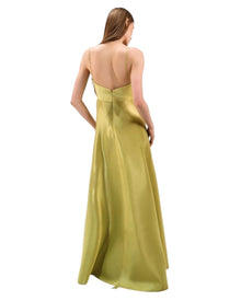 SATIN FLORAL DETAIL DRESS
