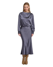 SATIN LONG SKIRT