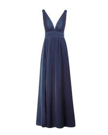 SATIN PLUNGE EMPIRE WAIST GOWN