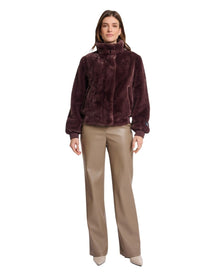 SCULPTED FAUX FUR JACKET