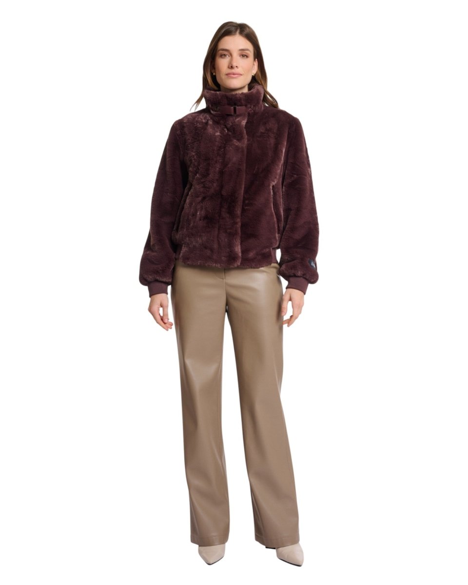 SCULPTED FAUX FUR JACKET