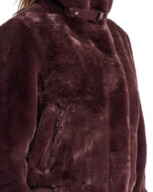 SCULPTED FAUX FUR JACKET
