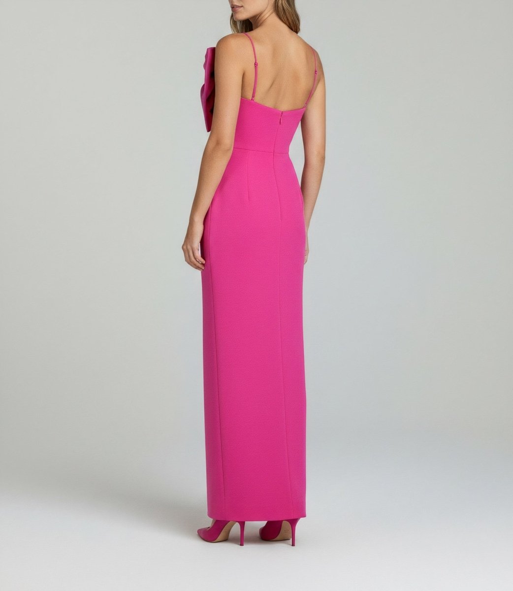 SCULPTURED BOW EVENING GOWN