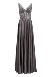SEQUIN BODICE FLOWY GOWN - Nakhle.Ets - Dresses