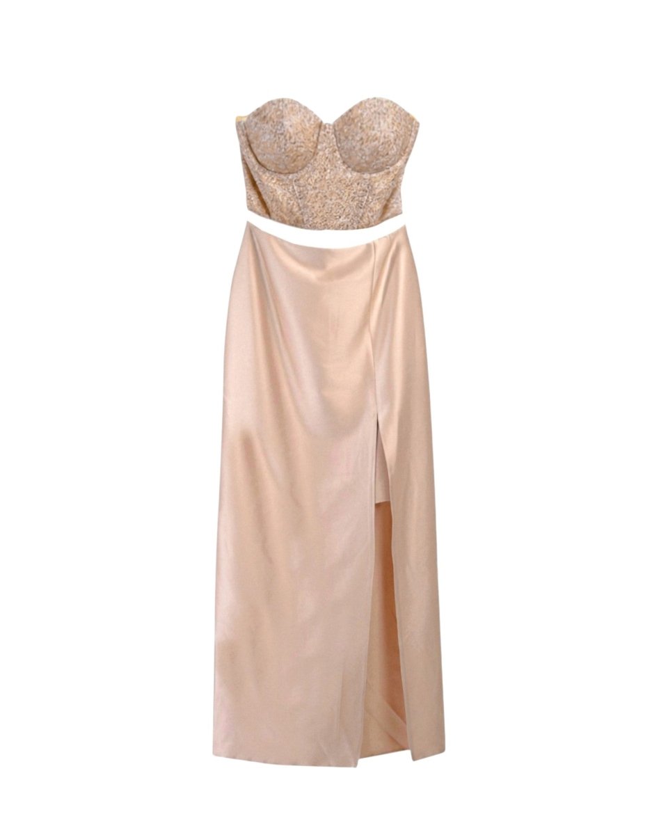 SEQUIN BUSTIER SKIRT SET