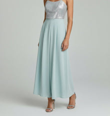 SEQUIN BUSTIER WIDE-LEG TROUSER SET
