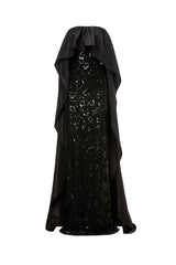 SEQUIN DRAPE GOWN
