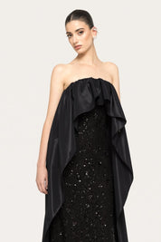 SEQUIN DRAPE GOWN - Nakhle.Ets - Dresses