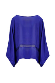 SEQUIN DRAPED CHIFFON BLOUSE - Nakhle.Ets - Blouse