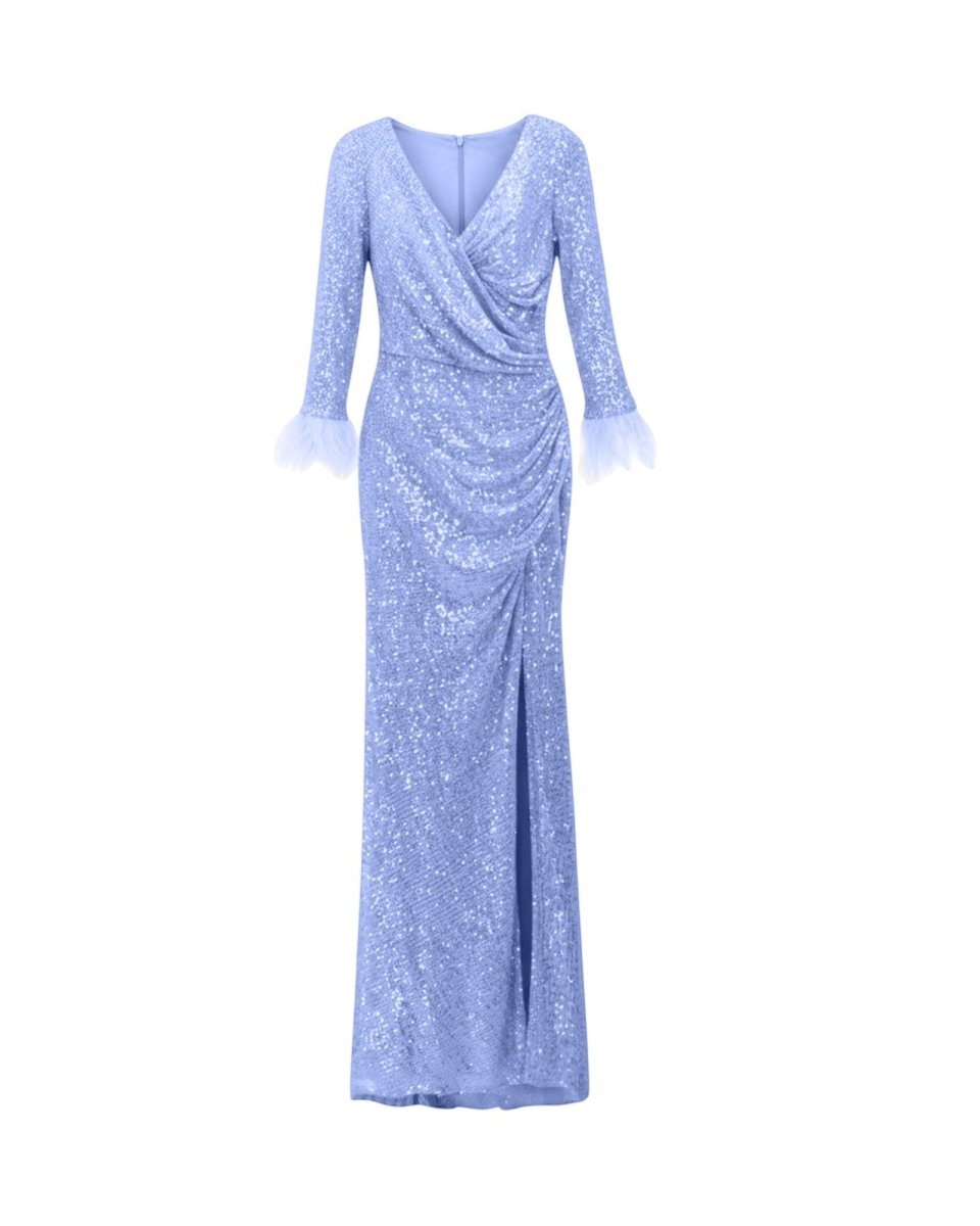 SEQUIN FEATHER GOWN