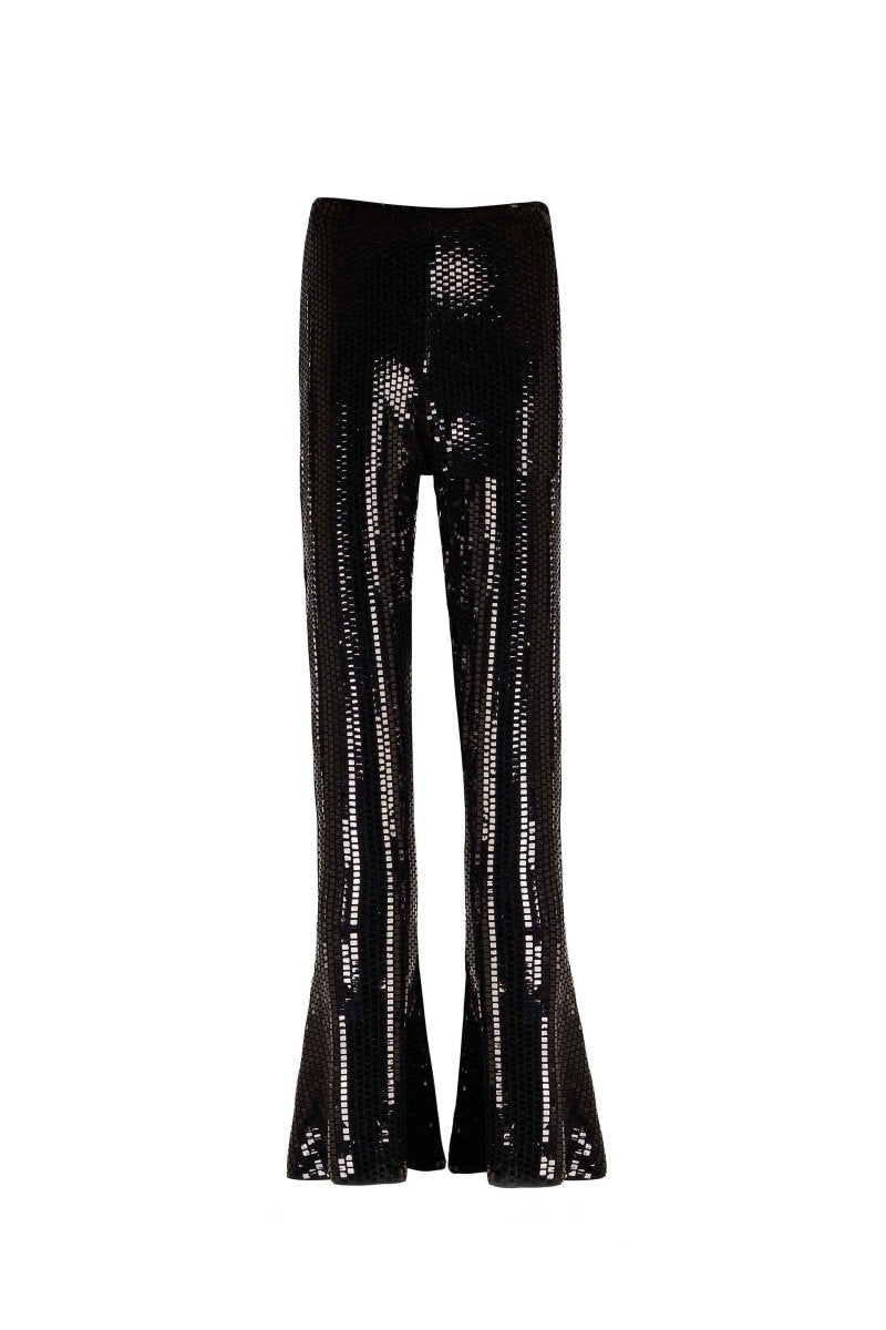 SEQUIN FLARE PARTY TROUSERS - Nakhle.Ets - Pants & Skirts