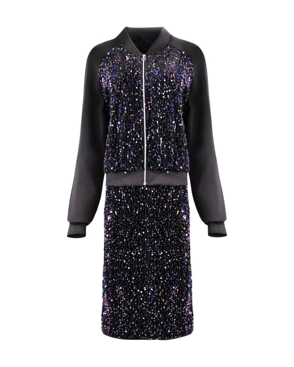 SEQUIN JACKET SKIRT SET - Nakhle.Ets - ensemble