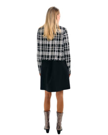 SEQUIN PLAID JACKET