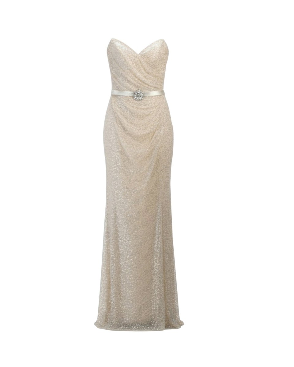 SEQUIN SWEETHEART COLUMN GOWN