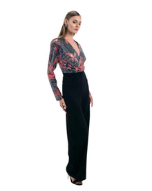 SEQUIN TOP AND WIDE-LEG TROUSER JUMPSUIT