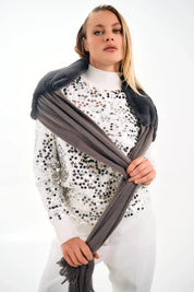 SEQUIN TURTLENECK SWEATER - Nakhle.Ets - Blouse