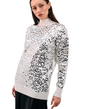 SEQUIN TURTLENECK SWEATER - Nakhle.Ets - Blouse