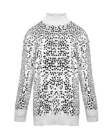 SEQUIN TURTLENECK SWEATER