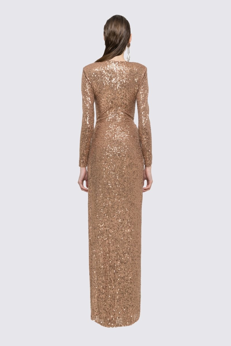 SEQUIN TWIST GOWN - Nakhle.Ets - Dresses