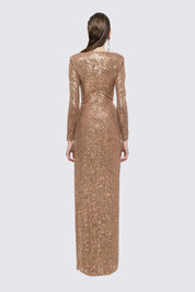 SEQUIN TWIST GOWN - Nakhle.Ets - Dresses