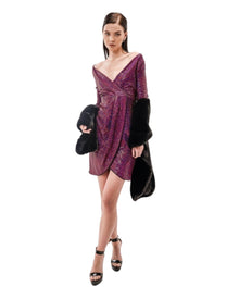 SEQUIN WRAP DRESS