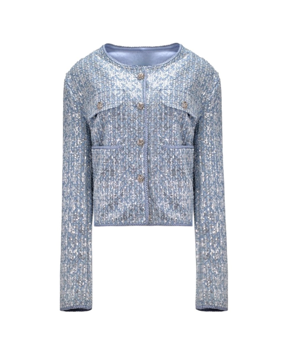 SEQUINED CROPPED JACKET