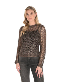 SHEER CROCHET BLOUSE