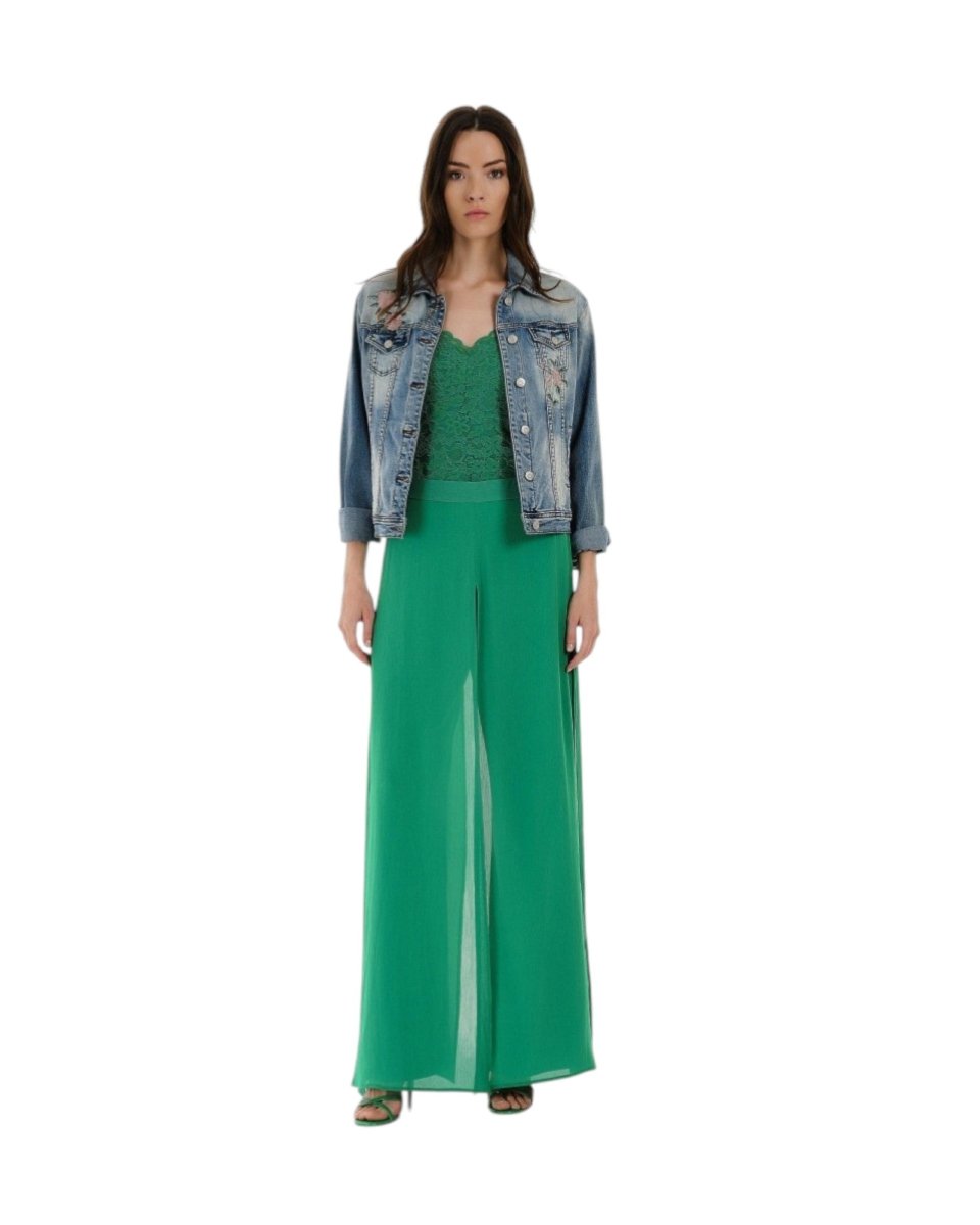 SHEER FLOWY PALAZZO PANTS
