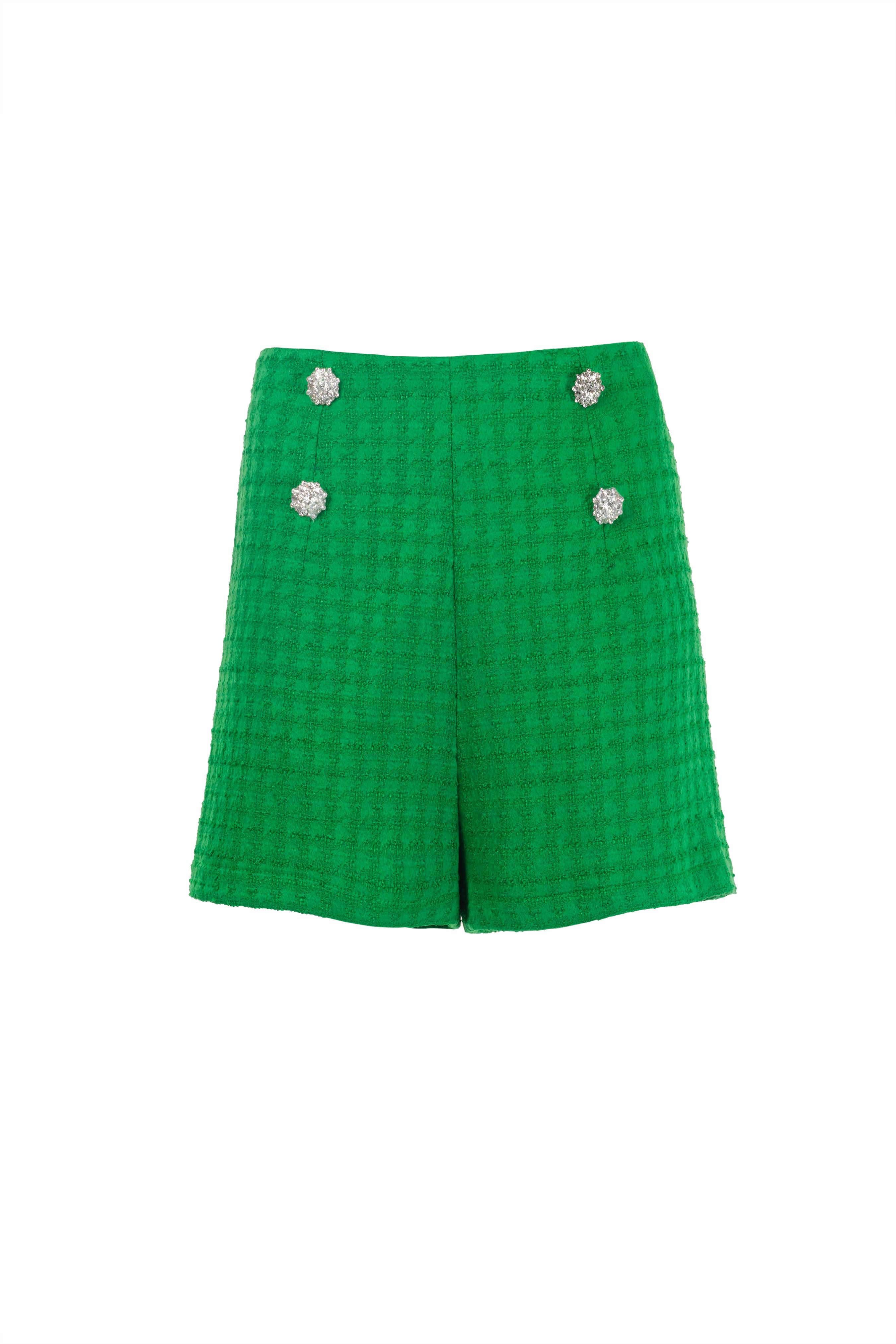 High Waisted Boucle Shorts