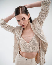 SEQUIN TWINS BLAZER AND CAMISOLE SET