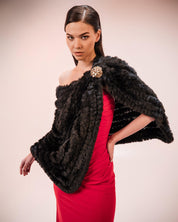 FAUX FUR LUXURY PONCHO