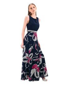 SLEEVELESS FLORAL PRINT DRESS