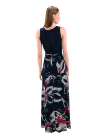 SLEEVELESS FLORAL PRINT DRESS
