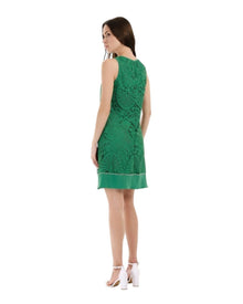SLEEVELESS LACE SHIFT DRESS