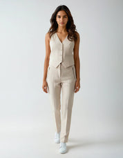 SLEEVELESS VEST & TROUSER SET