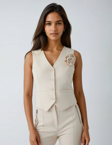 SLEEVELESS VEST & TROUSER SET