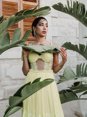 Pistachio Lace Bridal Dress