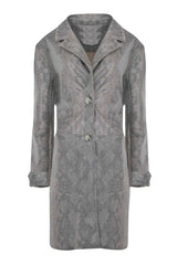 SNAKE-PRINT TAILORED COAT